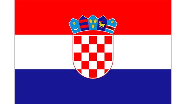 Vlag van Kroatië - in kleur op transparante achtergrond - 600 * 337 pixels 